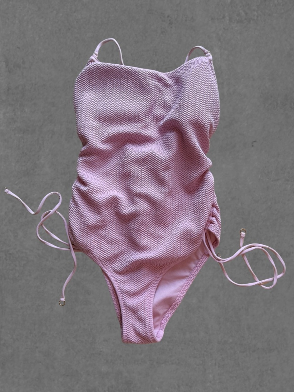 Seafolly Pink One-Piece Swimsuit with Side Ties